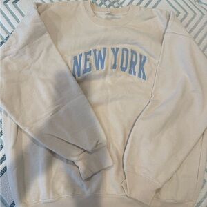 Brandy Melville Cream 'New York'  Sweatshirt